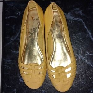 Tommy Hilfiger Cherish Leather flats, yellow